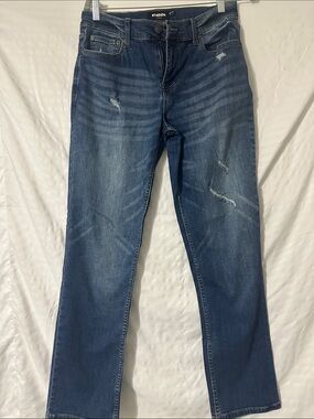 ASOS Dark Blue Slim Straight Men's Jeans with Light Whisker Fade